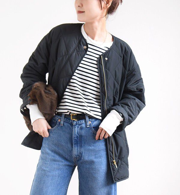 SHIPS for women「〈撥水加工/手洗い可能〉HEAT 中綿 キルティング ジップ ブルゾン」|ブルゾン・スタジャン|