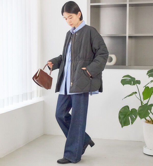 SHIPS for women「〈撥水加工/手洗い可能〉HEAT 中綿 キルティング ジップ ブルゾン」|ブルゾン・スタジャン|