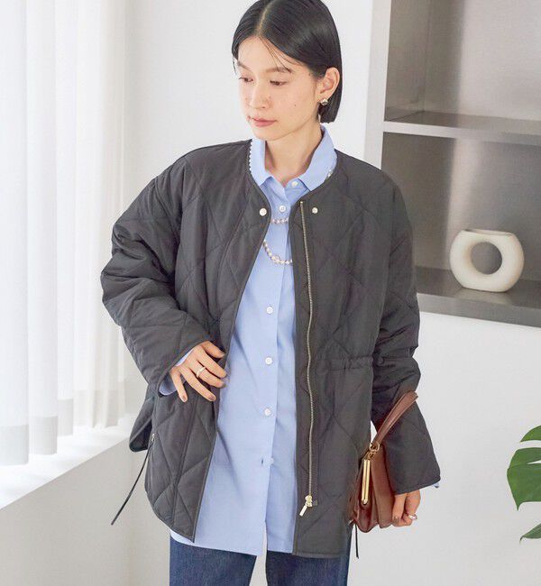 SHIPS for women「〈撥水加工/手洗い可能〉HEAT 中綿 キルティング ジップ ブルゾン」|ブルゾン・スタジャン|