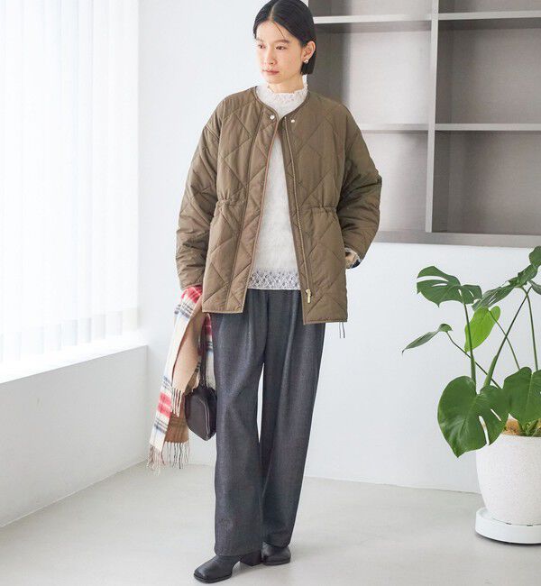 SHIPS for women「〈撥水加工/手洗い可能〉HEAT 中綿 キルティング ジップ ブルゾン」|ブルゾン・スタジャン|