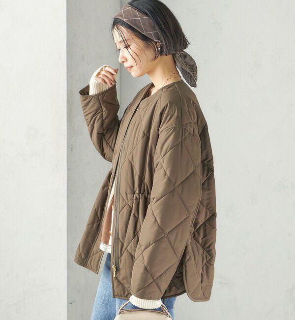 SHIPS for women「〈撥水加工/手洗い可能〉HEAT 中綿 キルティング ジップ ブルゾン」|ブルゾン・スタジャン|