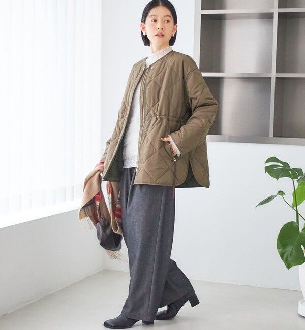 SHIPS for women「〈撥水加工/手洗い可能〉HEAT 中綿 キルティング ジップ ブルゾン」|ブルゾン・スタジャン|