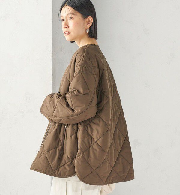 SHIPS for women「〈撥水加工/手洗い可能〉HEAT 中綿 キルティング ジップ ブルゾン」|ブルゾン・スタジャン|