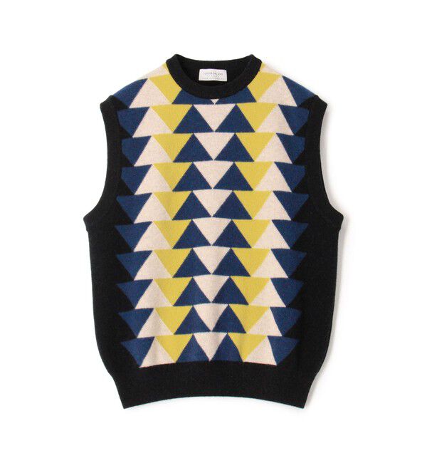 TOMORROWLAND MENS「TOMORROWLAND tricot ラムウール クルーネックニットベスト」|ニット・セーター|18 ブラック系
