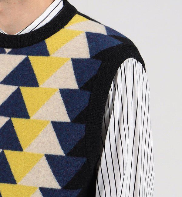 TOMORROWLAND MENS「TOMORROWLAND tricot ラムウール クルーネックニットベスト」|ニット・セーター|