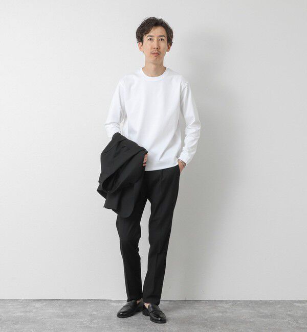NOLLEY'S goodman「《ビジカジ対応》超長綿ハイゲージシルケット ポンチドレスCN ロンT 25AW」|Tシャツ・カットソー|