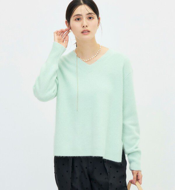 NOLLEY'S「【新色追加】《手洗い可能》ヘアリーVネックプルオーバー」|ニット・セーター|