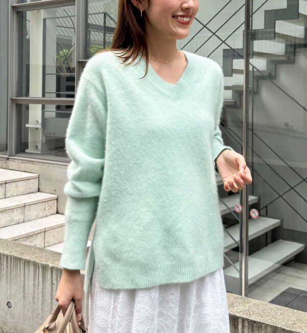 NOLLEY'S「【新色追加】《手洗い可能》ヘアリーVネックプルオーバー」|ニット・セーター|