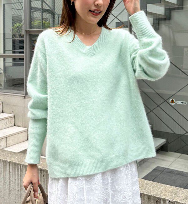 NOLLEY'S「【新色追加】《手洗い可能》ヘアリーVネックプルオーバー」|ニット・セーター|
