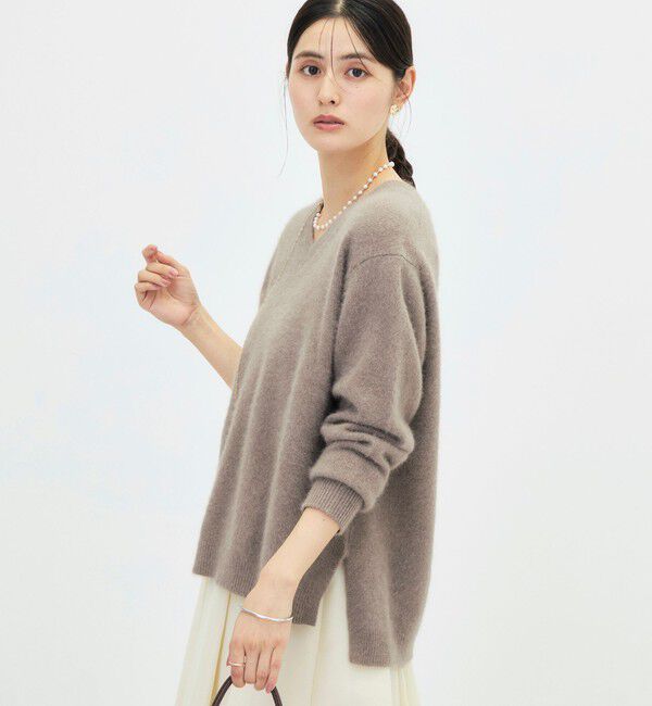 NOLLEY'S「【新色追加】《手洗い可能》ヘアリーVネックプルオーバー」|ニット・セーター|