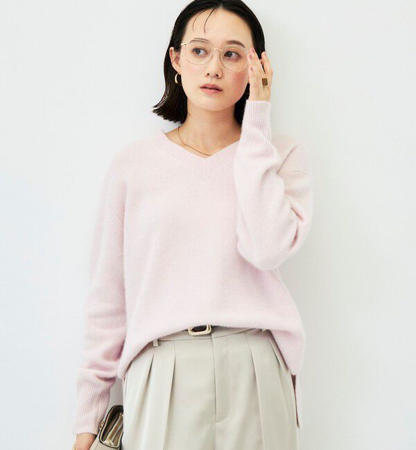 NOLLEY'S「【新色追加】《手洗い可能》ヘアリーVネックプルオーバー」|ニット・セーター|