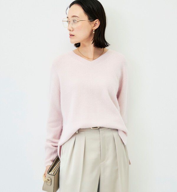 NOLLEY'S「【新色追加】《手洗い可能》ヘアリーVネックプルオーバー」|ニット・セーター|