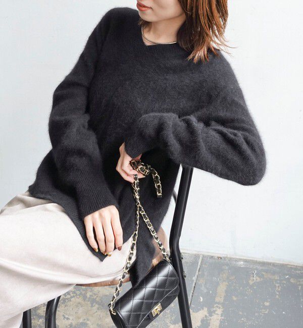 NOLLEY'S「【新色追加】《手洗い可能》ヘアリーVネックプルオーバー」|ニット・セーター|