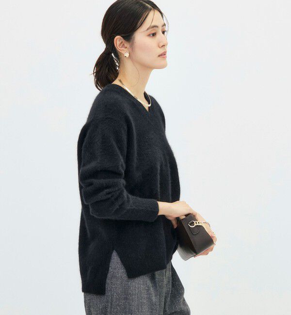 NOLLEY'S「【新色追加】《手洗い可能》ヘアリーVネックプルオーバー」|ニット・セーター|