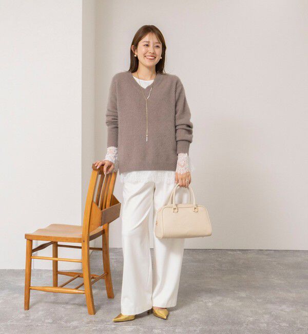 NOLLEY'S「《吸湿発熱/4サイズ展開》ウォッシャブル裏起毛タックワイドパンツ」|その他|