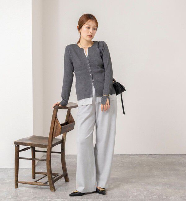NOLLEY'S「《吸湿発熱/4サイズ展開》ウォッシャブル裏起毛タックワイドパンツ」|その他|