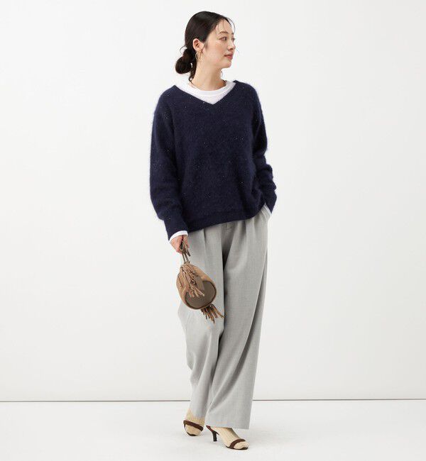 NOLLEY'S「《吸湿発熱/4サイズ展開》ウォッシャブル裏起毛タックワイドパンツ」|その他|