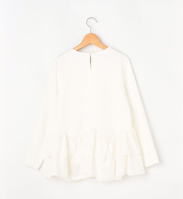 NOLLEY'S「《セットアップ対応/UVカット/2WAYストレッチ》ウォッシャブダルンボール裾フリルプルオーバー」|Tシャツ・カットソー|