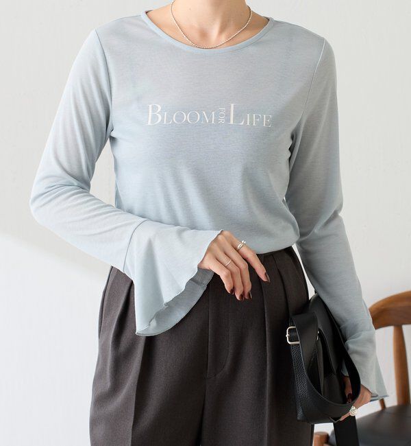  「袖フレアスリーブカットソー」|Tシャツ・カットソー|