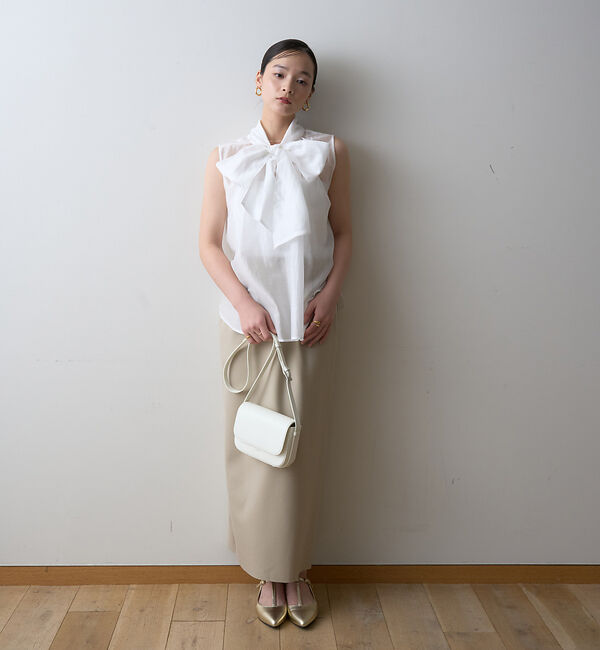 Rouge vif「【一部店舗限定】【北野百笑さん着用】2WAYリボンシアーブラウス」|シャツ・ブラウス|