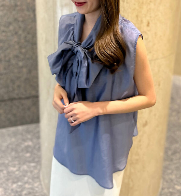 Rouge vif「【一部店舗限定】【北野百笑さん着用】2WAYリボンシアーブラウス」|シャツ・ブラウス|