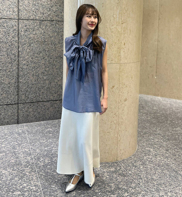 Rouge vif「【一部店舗限定】【北野百笑さん着用】2WAYリボンシアーブラウス」|シャツ・ブラウス|