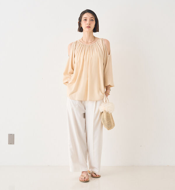 Rouge vif「【一部店舗限定】オープンショルダーブラウス」|シャツ・ブラウス|
