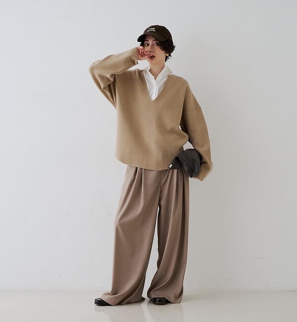 Rouge vif「タックワイドストレートパンツ」|その他|