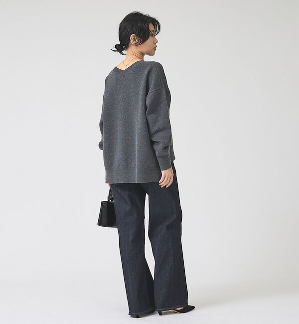 Rouge vif「ロゴVネックニットプルオーバー」|ニット・セーター|