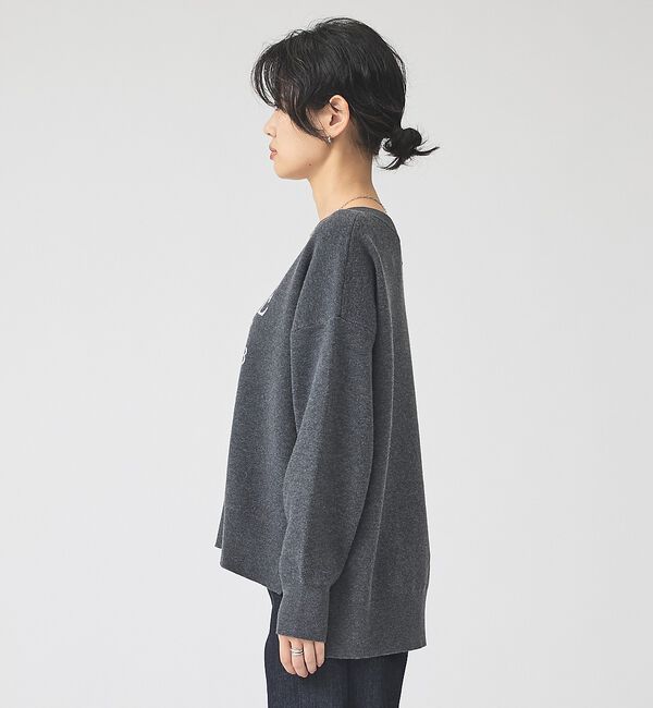 Rouge vif「ロゴVネックニットプルオーバー」|ニット・セーター|