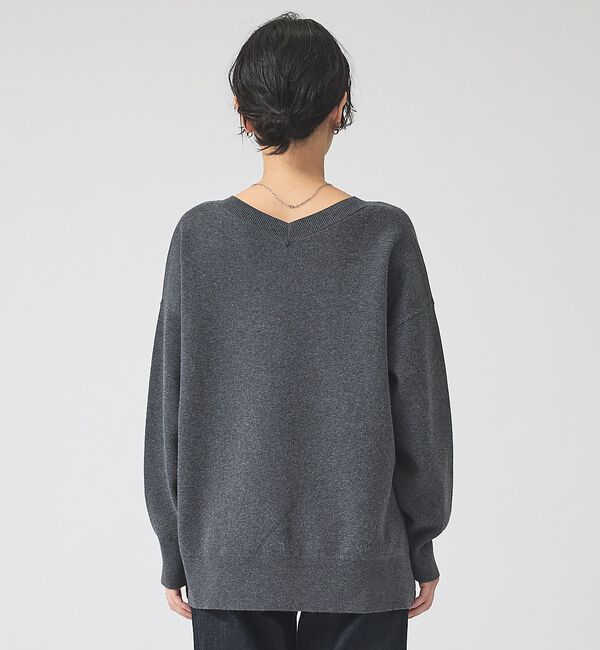 Rouge vif「ロゴVネックニットプルオーバー」|ニット・セーター|