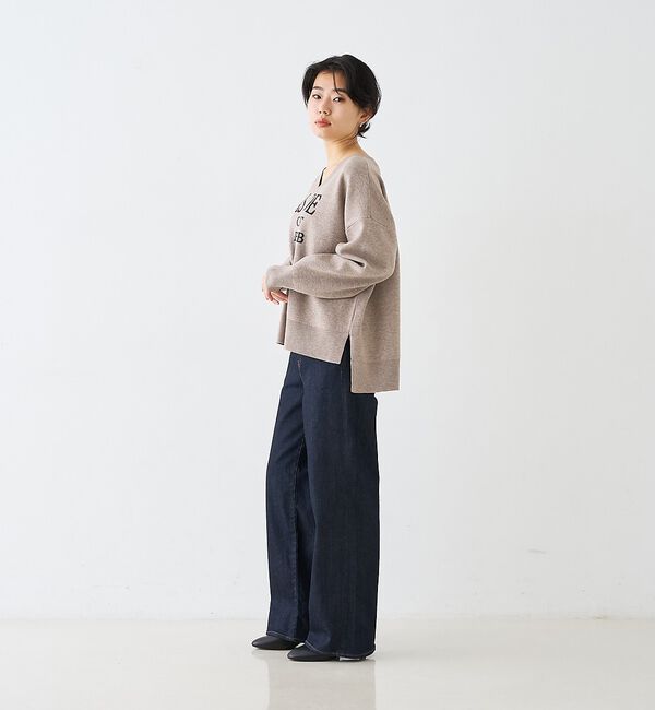 Rouge vif「ロゴVネックニットプルオーバー」|ニット・セーター|