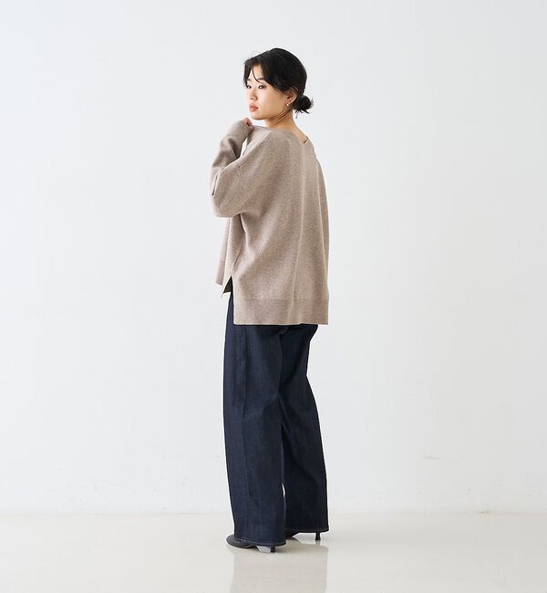 Rouge vif「ロゴVネックニットプルオーバー」|ニット・セーター|