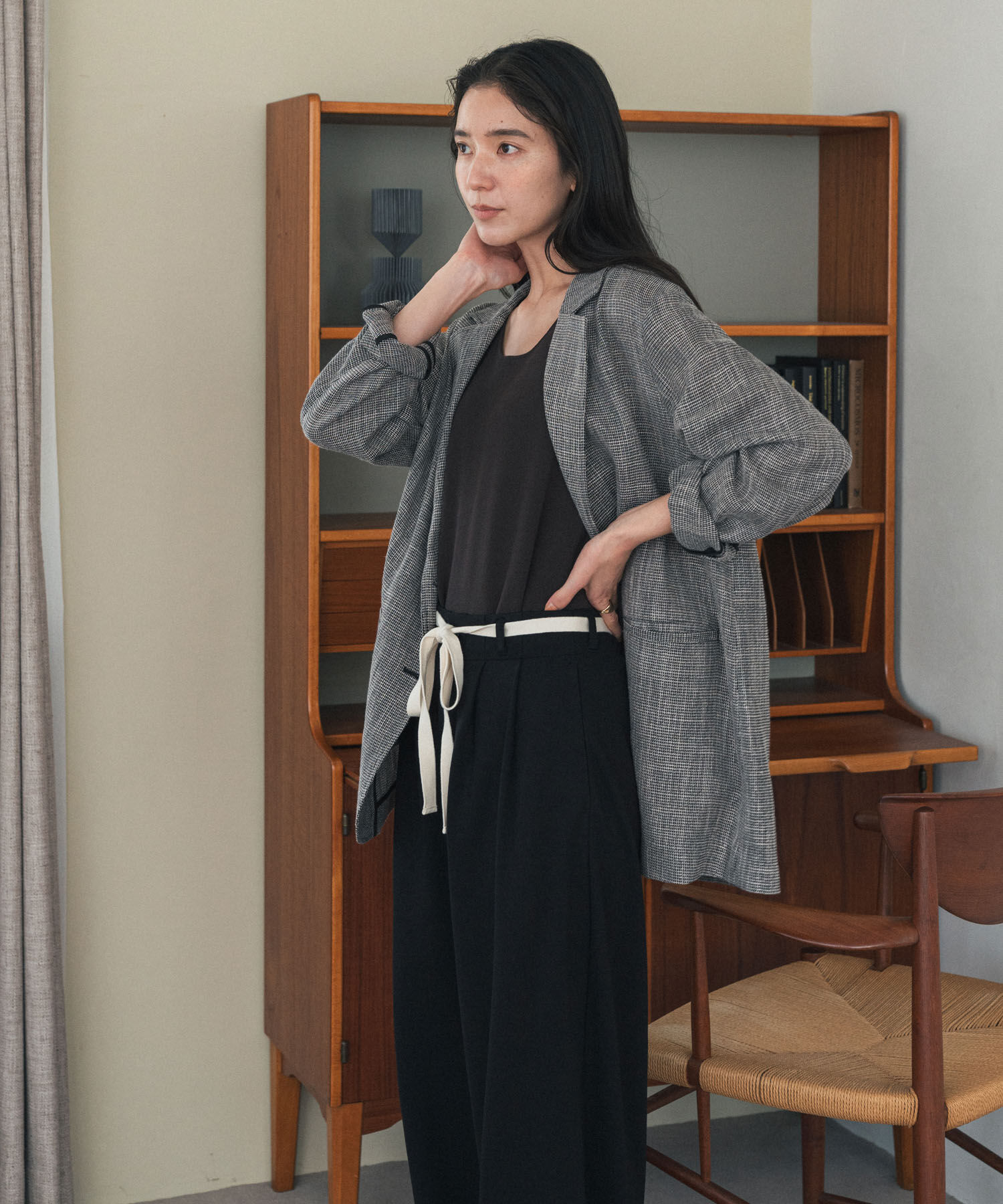 URBAN RESEARCH DOORS「ウエストリボンカットカーブパンツ」|その他|