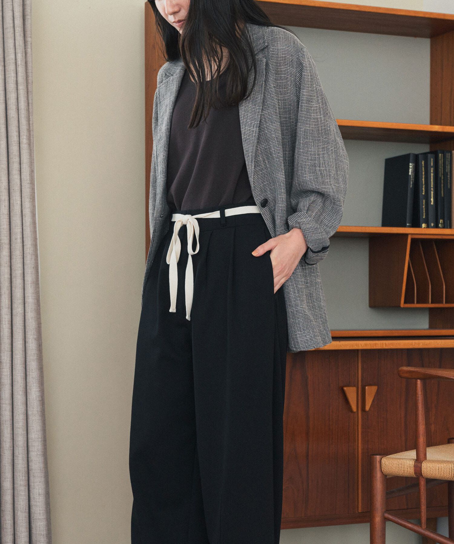 URBAN RESEARCH DOORS「ウエストリボンカットカーブパンツ」|その他|