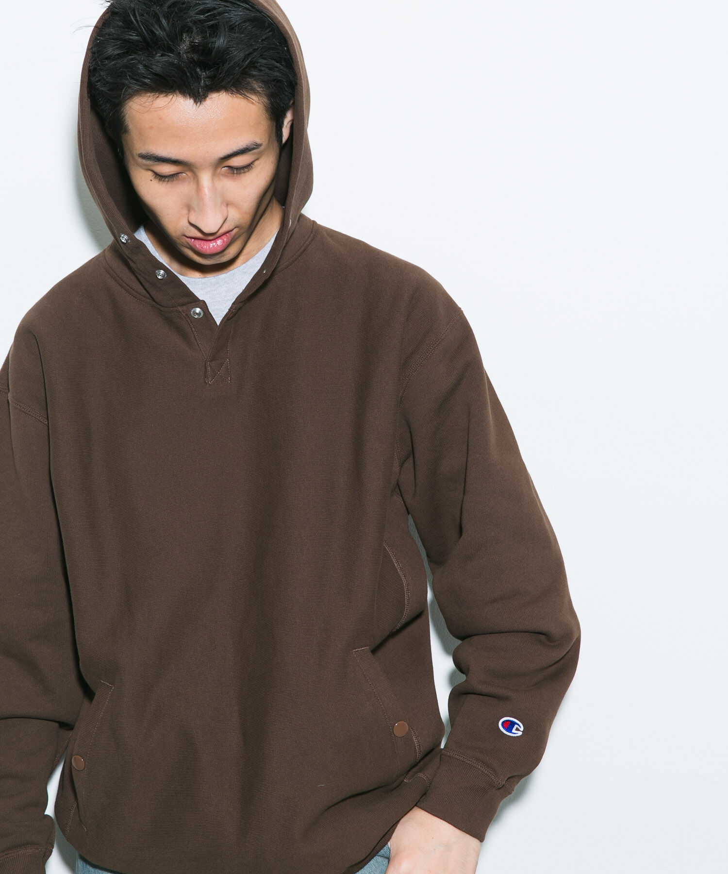 URBAN RESEARCH DOORS「『別注』Champion&times;DOORS　HALF SNAP PARKA」|パーカー|
