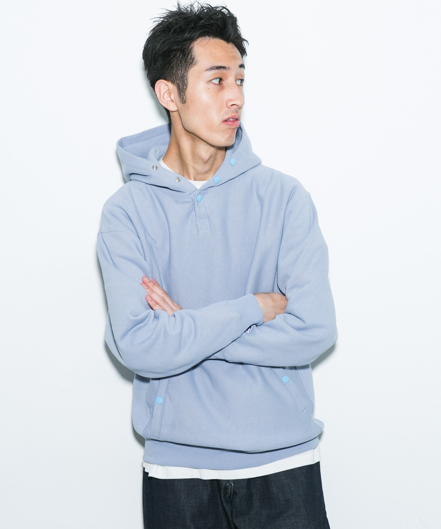 URBAN RESEARCH DOORS「『別注』Champion&times;DOORS　HALF SNAP PARKA」|パーカー|