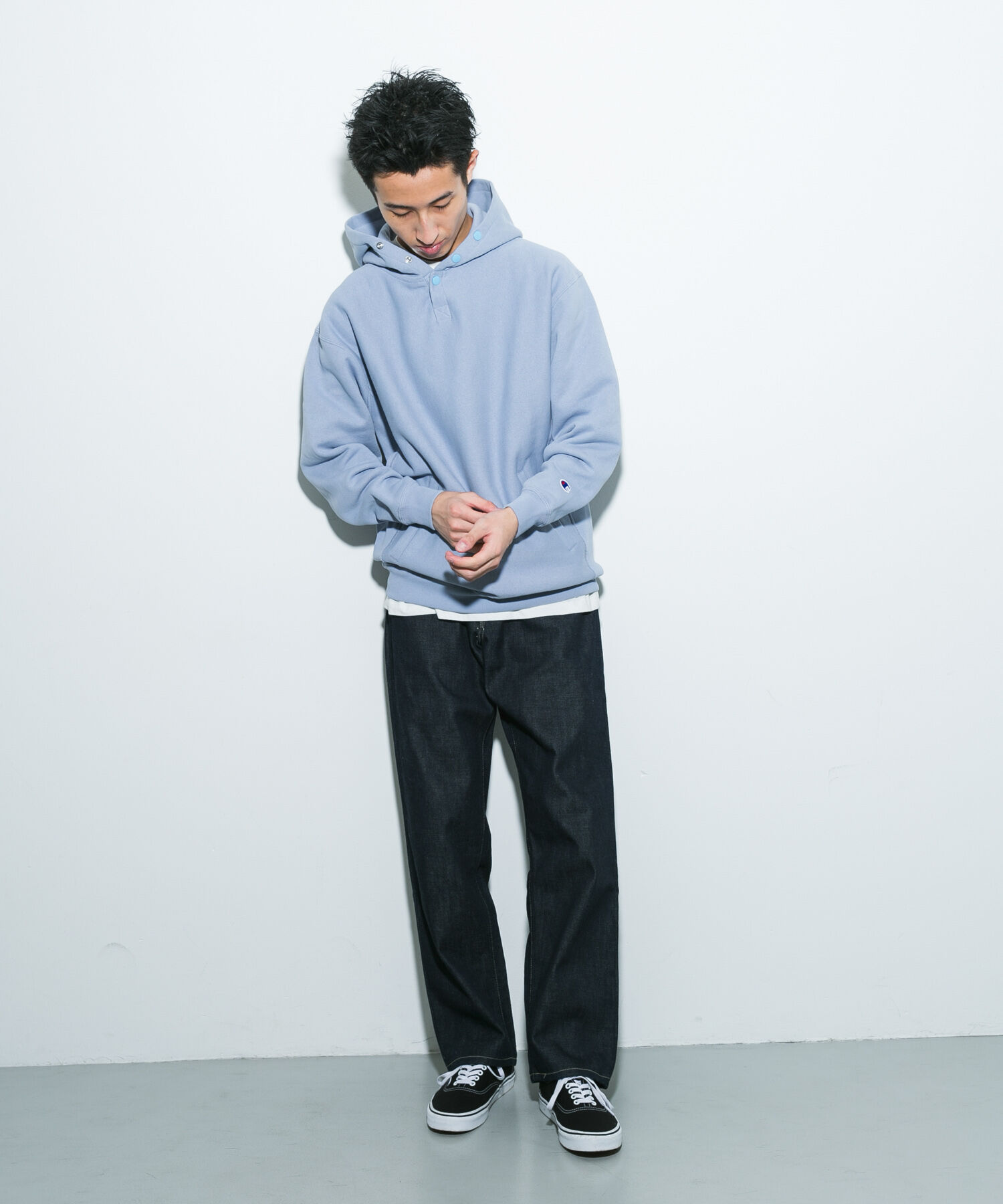 URBAN RESEARCH DOORS「『別注』Champion&times;DOORS　HALF SNAP PARKA」|パーカー|
