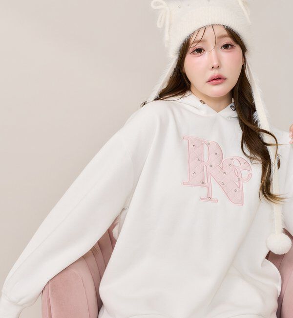 one after another NICE CLAUP「ビジュー＆ポンポン付きシャギー猫耳ビーニー」|その他|