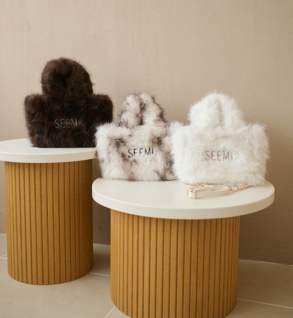 Seemi.by NICE CLAUP「【Seemi.by NICE CLAUP】フェイクファーバッグ」|トートバッグ|