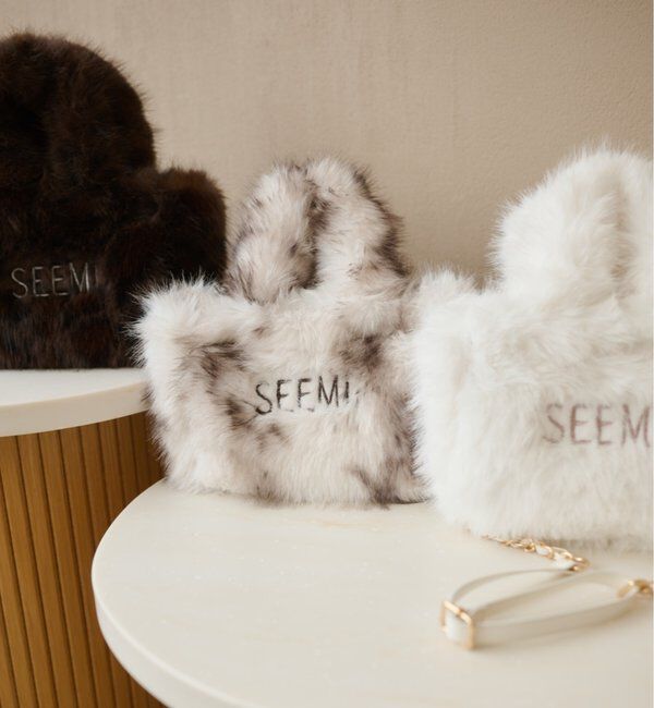 Seemi.by NICE CLAUP「【Seemi.by NICE CLAUP】フェイクファーバッグ」|トートバッグ|