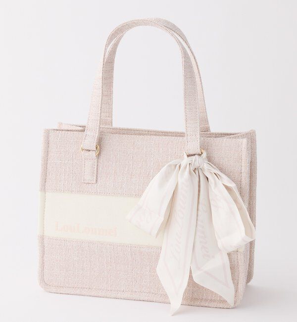 one after another NICE CLAUP「【LouLoumei】スカーフ付きツイードミニトート/ショルダー付き」|その他|