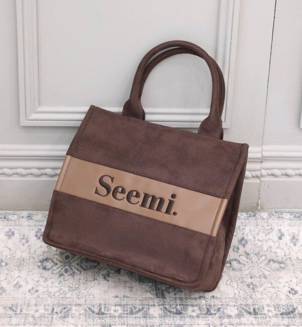 Seemi.by NICE CLAUP「【Seemi.by NICE CLAUP】ロゴトートバッグ」|トートバッグ|ブラウン
