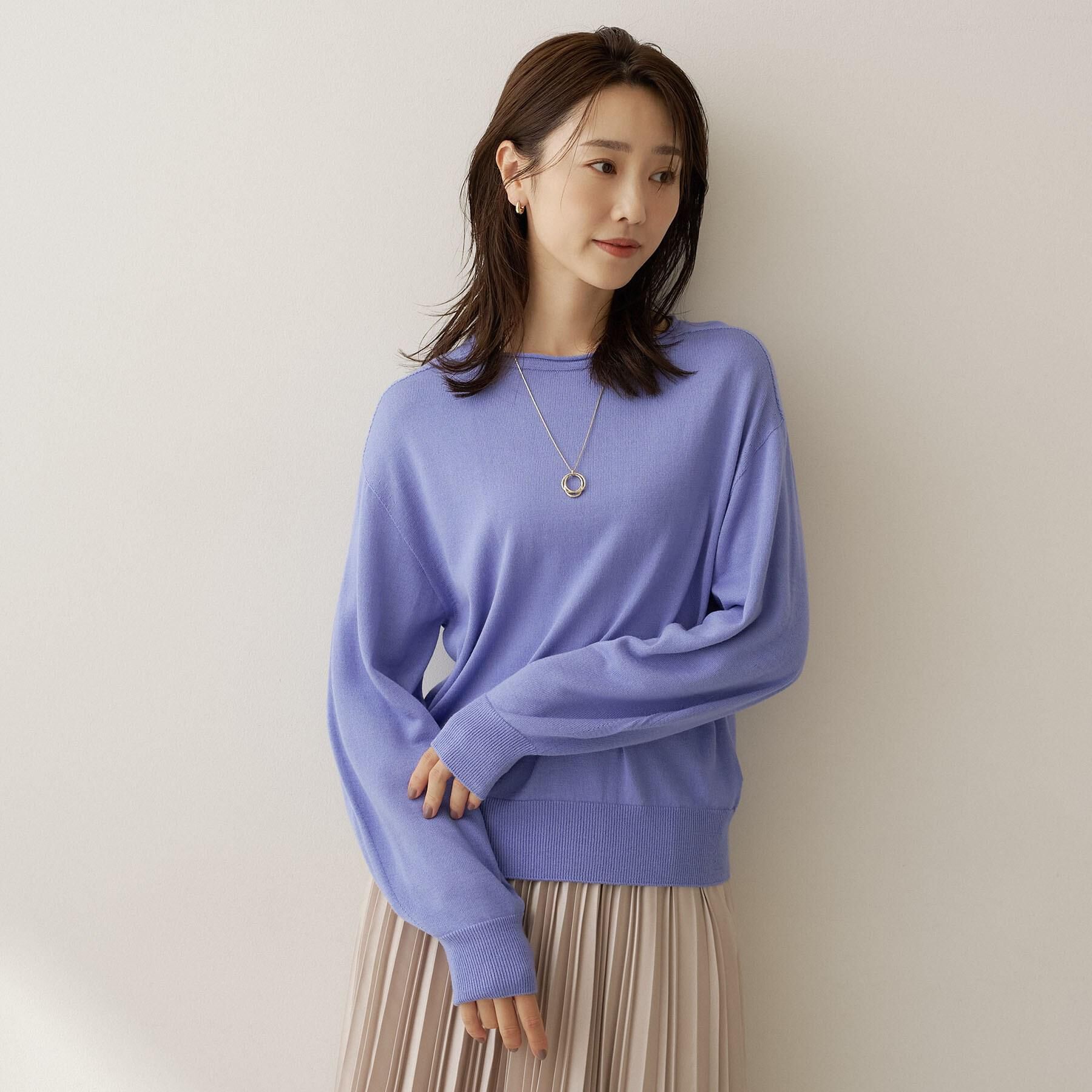 UNTITLED「【店頭人気！/品よくゆったり】ボリュームスリーブニットプルオーバー」|ニット・セーター|