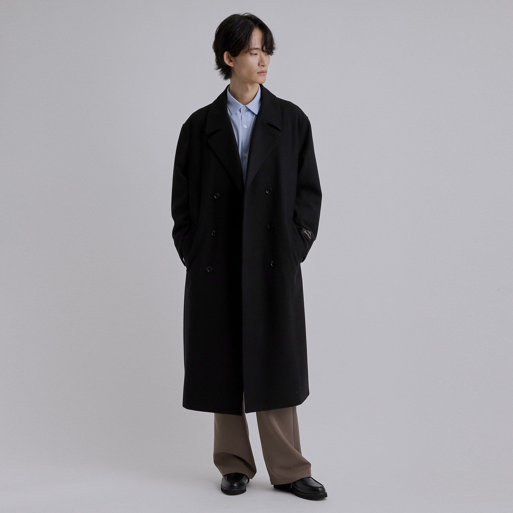 tk.TAKEO KIKUCHI「【2WAY】ダブルオーバーチェスターコート/メルトン/ウールブレンド/ロングコート/スタンドカラー/」|その他|