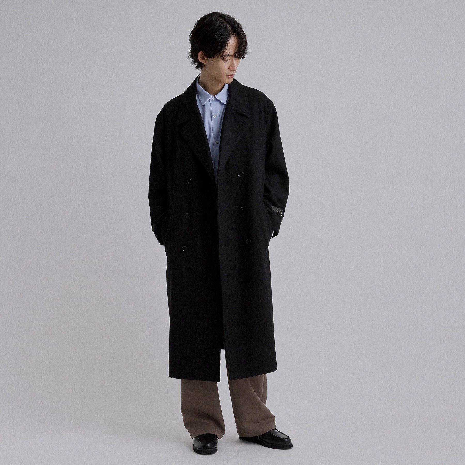 tk.TAKEO KIKUCHI「【2WAY】ダブルオーバーチェスターコート/メルトン/ウールブレンド/ロングコート/スタンドカラー/」|その他|