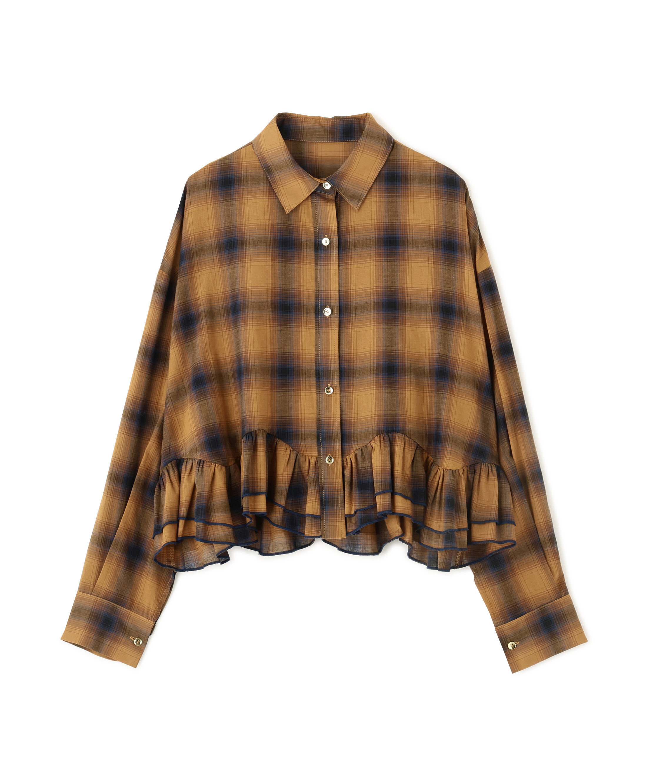 「〈MFM〉チェックペプラムシャツ」|シャツ・ブラウス|