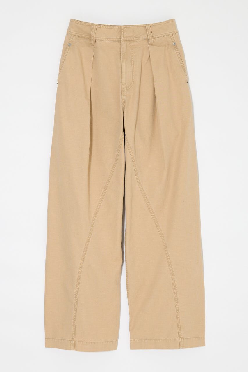 MOUSSY「CURVE LINE TUCK パンツ」|その他|BEG