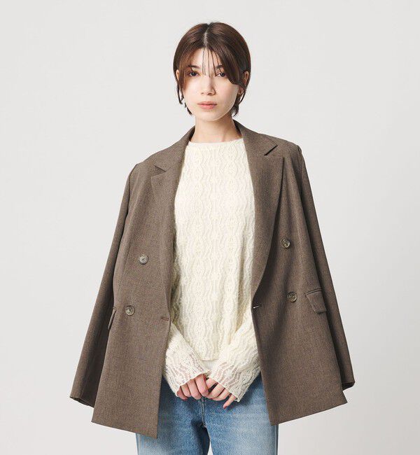 BEAUTY&YOUTH UNITED ARROWS「ブラッシュド レース プルオーバー ウォッシャブル」|Tシャツ・カットソー|