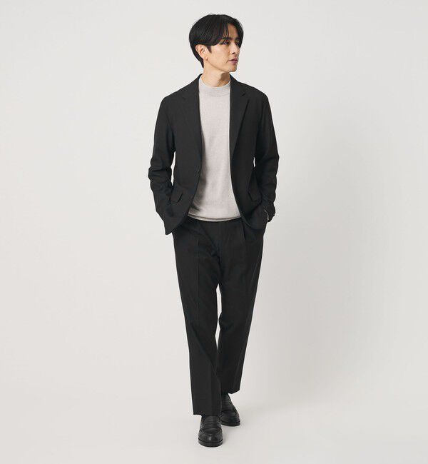 BEAUTY&YOUTH UNITED ARROWS「ストレッチ ウールブレンド ワンプリーツ テーパード パンツ NO.5 セットアップ対応」|チノ|